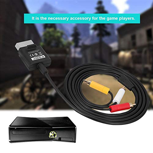 Tangxi Consola de Juegos Cable de Audio AV para Xbox 360, 1.8M Componente ABS TV Cable de Cable Cable AV Cable de Audio y Video para Xbox 360 Slim