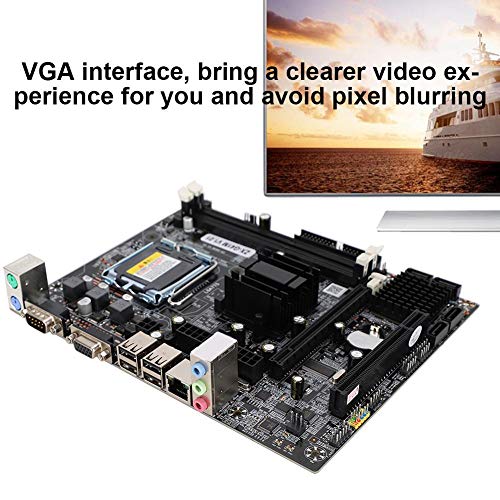 Tangxi Placa Base de Computadora VGA DDR3 1600/1333MHz,Intel g41,Soporta CPU LGA 775,Ranura PCI-Ex16 IDE, E/S RJ45 COM Interfaz de Audio USB2.0
