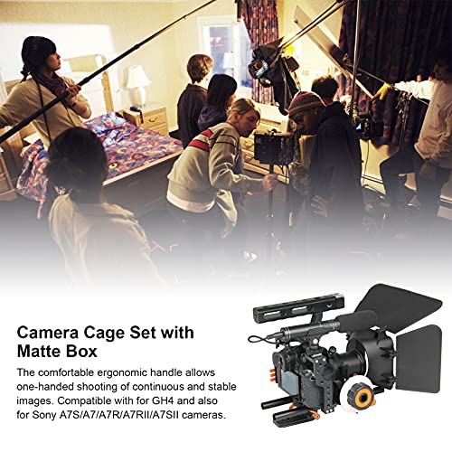 Tanke Juego de jaulas para cámara - C500-1 Jaula para cámara con Caja Mate para GH4 para A7S/A7/A7R/A7RII/A7SII, 3.7lb