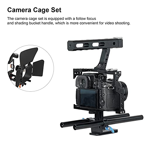 Tanke Juego de jaulas para cámara - C500-1 Jaula para cámara con Caja Mate para GH4 para A7S/A7/A7R/A7RII/A7SII, 3.7lb