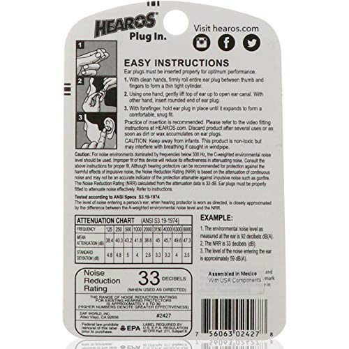 Tapones para los oídos Hearos Xtreme Protection.