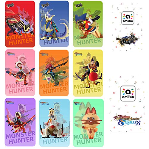 Tarjeta De Etiqueta NFC Monster Hunter Rise De 9 Piezas, Incluye: Palamute, Palico, Magnamalo, Compatible Con Switch / Switch Lite / New 3DS