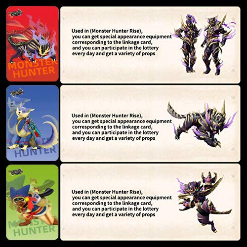 Tarjeta De Etiqueta NFC Monster Hunter Rise De 9 Piezas, Incluye: Palamute, Palico, Magnamalo, Compatible Con Switch / Switch Lite / New 3DS