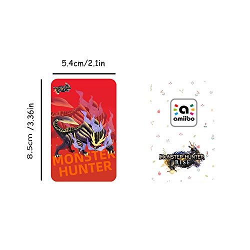 Tarjeta De Etiqueta NFC Monster Hunter Rise De 9 Piezas, Incluye: Palamute, Palico, Magnamalo, Compatible Con Switch / Switch Lite / New 3DS