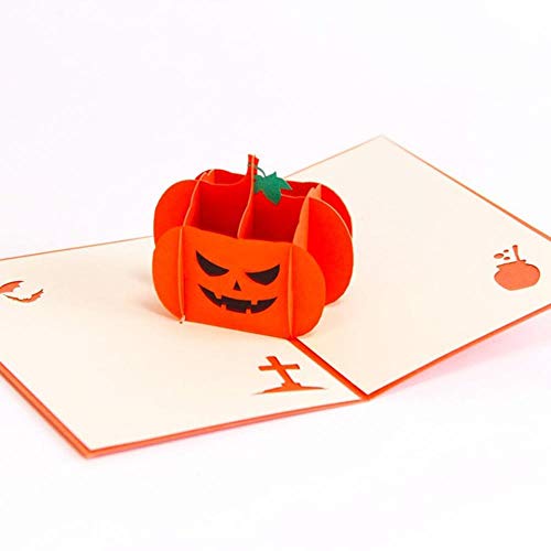 Tarjeta de felicitación de calabaza de Halloween 3D creativa Tarjeta de cumpleaños Tarjeta de festival hecha a mano para niños Suministros de decoración de tarjetas de papel, Australia
