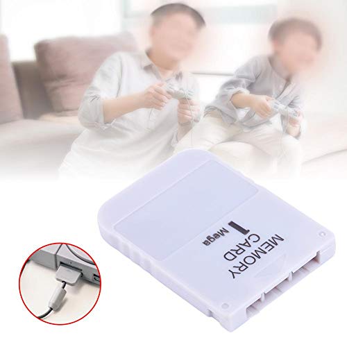 Tarjeta de Memoria para Sony PS1, 1 MB Tarjeta de Memoria Stick para Sony Playstation 1 One PS1 Game, Blanco
