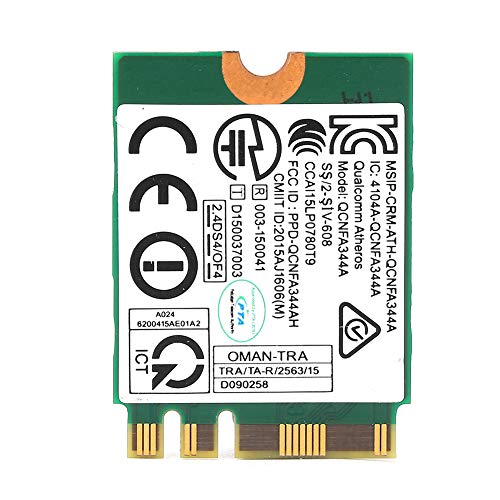 Tarjeta de Red de Banda Dual 11AC, Tarjeta de Red WiFi Chip de Tarjeta de Red inalámbrica Bluetooth de Banda Dual de 1200 Mbps para Qualcomm QCNFA344A para Windows