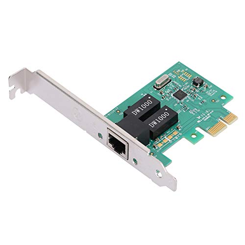 Tarjeta Gigabit, Adaptador de Tarjeta de WiFi Ethernet Gigabit Pci-E Verde, Tarjeta Red PCI Adaptador de LAN Gigabit 10/100/1000Mbps