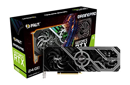 Tarjeta gráfica Palit GeForce RTX 3090 GamingPro 24GB GDDR6X Ray-Tracing LHR, 10496 Core, 1395MHz GPU, 1695MHz Boost, 3 x DisplayPort, HDMI, Advanced TurboFan 3.0