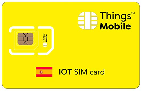 Tarjeta SIM para IOT ESPAÑA - Things Mobile - cobertura global, red multioperador GSM/2G/3G/4G, sin costes fijos, sin vencimiento. 10€ de crédito incluido