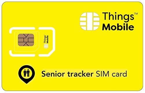 Tarjeta SIM para TRACKER / LOCALIZADOR GPS PARA PERSONAS MAYORES - Things Mobile - cobertura global, red multioperador GSM/2G/3G/4G, sin costes fijos, sin vencimiento. 60€ de crédito incluido