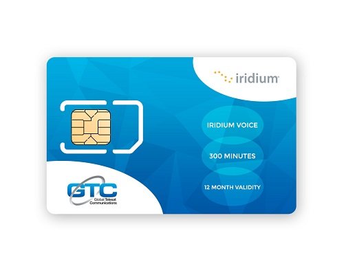 Tarjeta SIM prepaga Global de Iridium Satellite Phone con 300 minutos (validez de 12 meses)