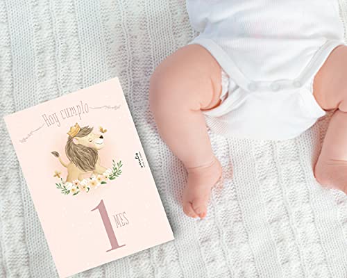 Tarjetas cumple mes Animalitos, Crea tu propio álbum de crecimiento, Disponible en varios idiomas