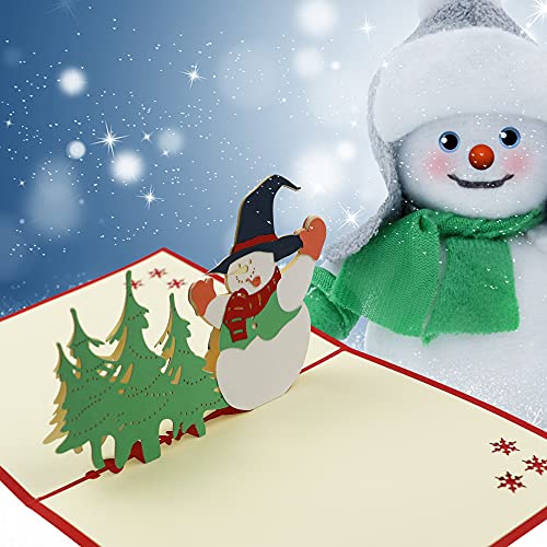 Tarjetas de Navidad 3D, TreeriSea Tarjetas Emergentes Caja con 6 Sobres Tarjetas Felicitación Navideñas Emergentes Tarjeta de Agradecimiento Hecha a Mano para Las Vacaciones de Año Nuevo Navidad