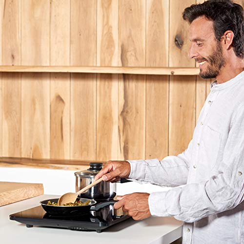 Taurus Darkfire Double Placa inducción portátil, 3500 W, Cristal