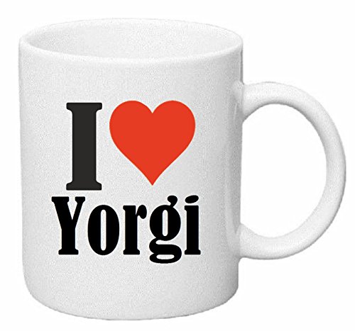 taza para café I Love Yorgi Cerámica Altura 9.5 cm diámetro de 8 cm de Blanco