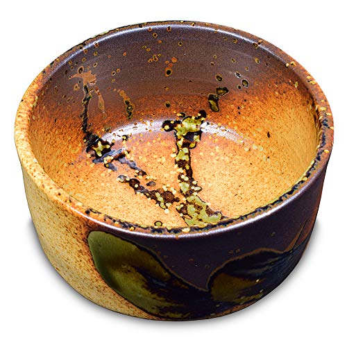 Tazón de té matcha japonesa hecho a mano, café, ceremonia de taza de té matcha, cerámica auténtica de Mino Ware, Shigaraki Oribe Chawan
