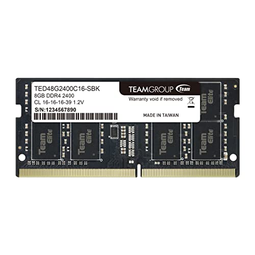 Team Group 8GB DDR4-2400 8GB DDR4 módulo de - Memoria (8 GB, DDR4, 2400 MHz, Portátil, 1 x 8 GB, 1.2 V)