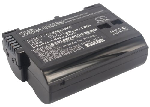 TECHTEK batería Compatible con [Nikon] 1 V1, Coolpix D7000, D600, D610, D7000, D7100, D7200, D750, D7500, D800, D800E, D810, D810A, D850, Digital SLR D800, MB-D12, Z6, Z7 sustituye EN-EL15, para EN-E