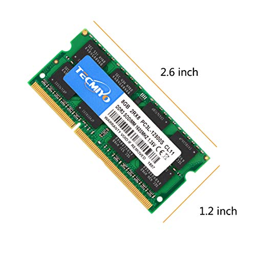 TECMIYO 16GB DDR3 (2x8GB) PC3L 12800s Sodimm DDR3 / DDR3L 1600MHz CL11 PC3-12800 1.35V/1.5V 204Pin Non-ECC Unbuffered SODIMM Memoria RAM para MacBook Pro,iMac,Macbook Mini