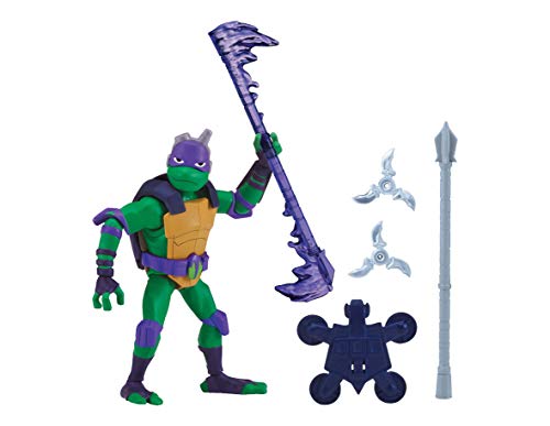 Teenage Mutant Ninja Turtles TUAB0400 - Figura de acción básica con texto en inglés "Donnie the Tech Wizard the Rise of Basic" , Modelos/colores Surtidos, 1 Unidad