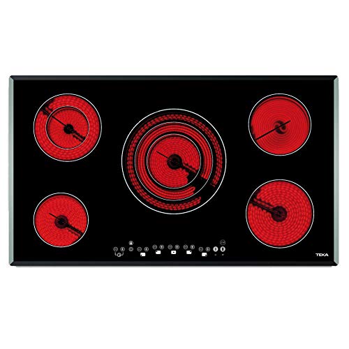 Teka | Placa Vitrocerámica | Modelo TR 951 | 5 Zonas | Touch Control | Negro | 90 x 51 cm