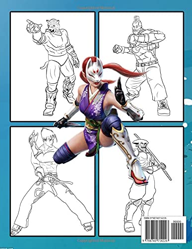 Tekken coloring book: The book is a great gift for fans of all ages to help relieve fatigue, improve creativity.– 50+ GIANT Great Pages with Premium Quality Images.