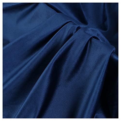 Tela De Terciopelo Azul Lago Tela De Terciopelo De Gama Alta Blackout Tela De Base Bordada De Terciopelo Holandés Lis Terciopelo Sofá Almohada Cortina Varias Opc(Size:1.5M*1M,Color:Azul zafiro oscuro)