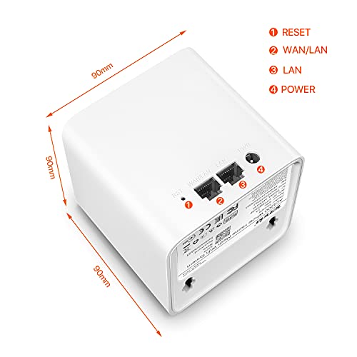 Tenda Nova MW3 Mesh - AC1200 Router Sistema WiFi de Red en Malla (Dual Banda, Seamless Roaming, Fast Ethernet, Control Parental), pack 2