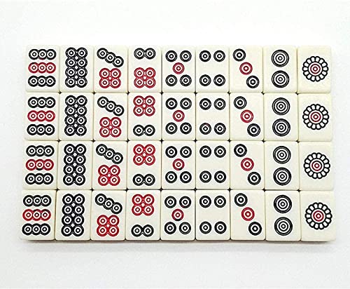 TEPET Mini Mahjong Retro Style Box para Fiesta en casa Mini Mahjong Set Portable con Deluxe Mahjong