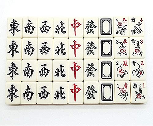 TEPET Mini Mahjong Retro Style Box para Fiesta en casa Mini Mahjong Set Portable con Deluxe Mahjong