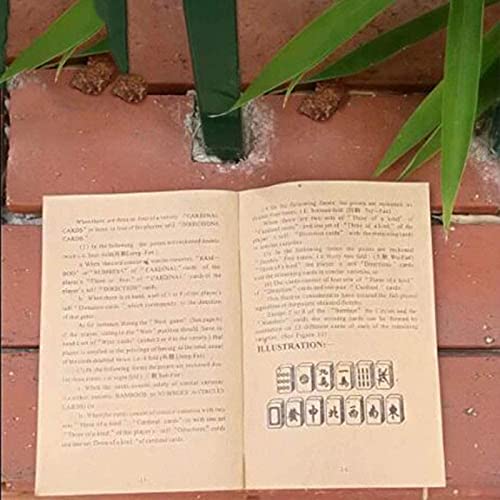 TEPET Mini Mahjong Retro Style Box para Fiesta en casa Mini Mahjong Set Portable con Deluxe Mahjong