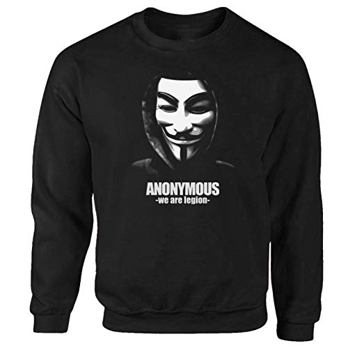 Tex-Ha Anonymous Hacker PC Collektiv Vendetta Gamer Fair Game - Sudadera con capucha, color negro Negro XXXL