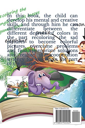 The coloring of the jungle animals mazes games Book: The coloring of the jungle animals mazes games Book PART(1)