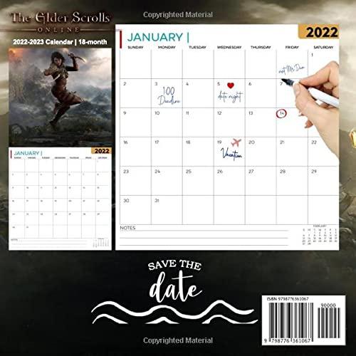 The Elder Scrolls Online: OFFICIAL 2022 Calendar - Video Game calendar 2022 - The Elder Scrolls Online -18 monthly 2022-2023 Calendar - Planner ... games Kalendar Calendario Calendrier). 2