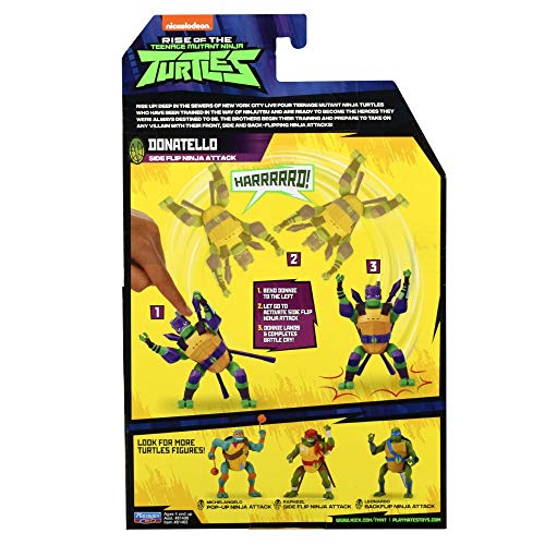 The Rise of The Teenage Mutant Ninja Turtles - Figuras de acción de Ataque Ninja de Lujo - Donatello SideFlip Attack