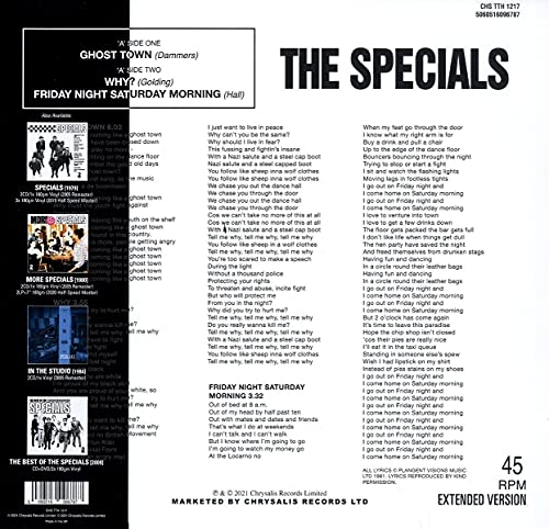 The Specials - Ghost Town [40Th Anniversary Half Speed Master] (Vinlo Single 12'') [Vinilo]