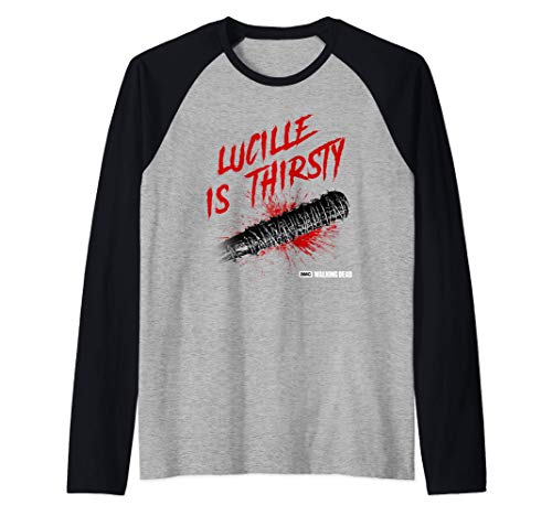 The Walking Dead Lucille is Thirsty Camiseta Manga Raglan