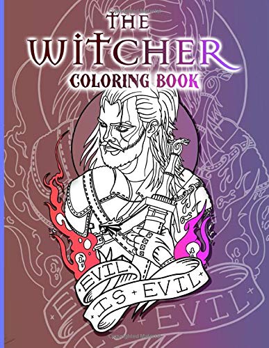 The Witcher Coloring Book: The Witcher Adult Coloring Books For Men And Women
