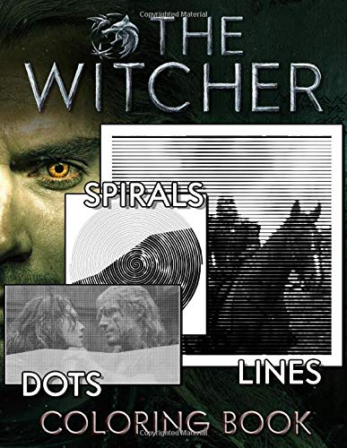 The Witcher Dots Lines Spirals Coloring Book: Wild Hunt