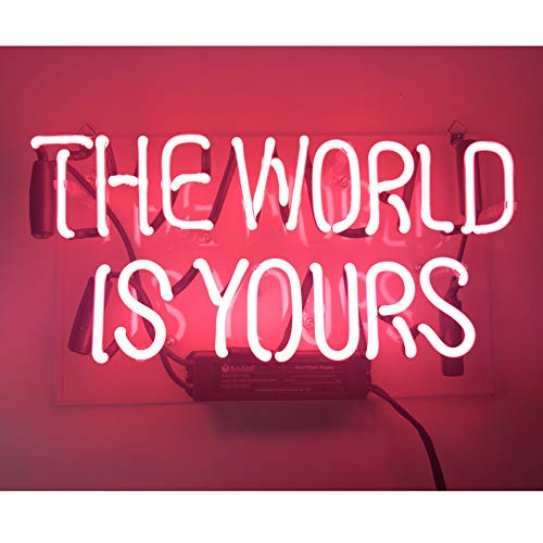 The World is yours - Señal de luz de neón para decoración de habitaciones