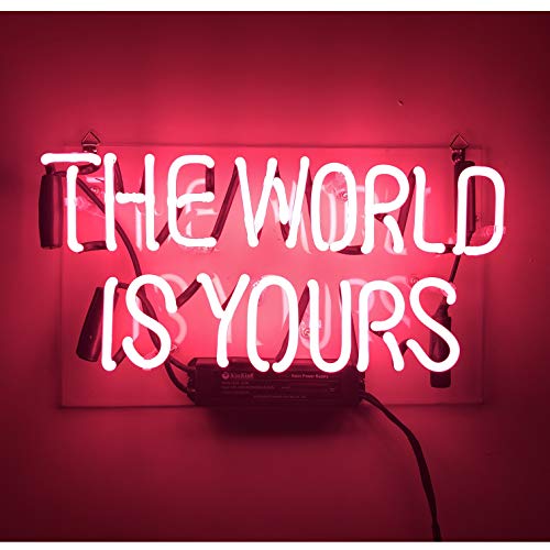 The World is yours - Señal de luz de neón para decoración de habitaciones