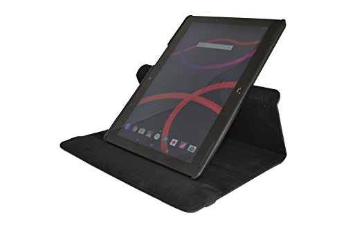 Theoutlettablet® Funda Giratoria 360º para Tablet Bq Aquaris M10 10.1" Book Cover Case Protección Delantera y Trasera Color Negro