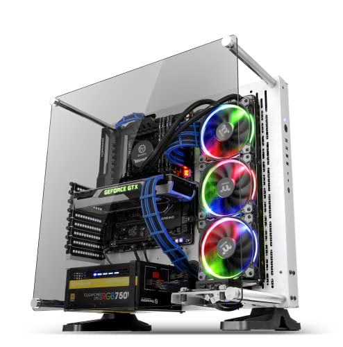 Thermaltake Core P3 TG - Caja de PC (Mid Tower, Wallmount, LCS Ready) Color Blanco (Snow)