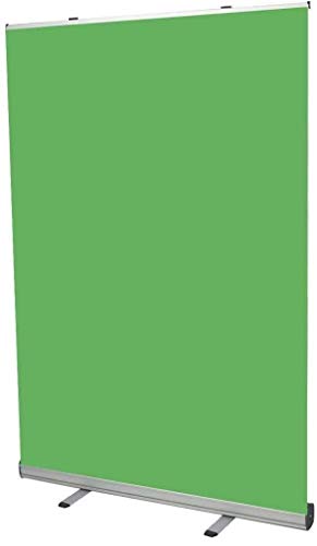 THEXLY Croma verde con soporte plegable - Chroma Key verde portátil - Roll up ideal fondos fotografia estudio - Green screen con estructura y estuche rígido de aluminio