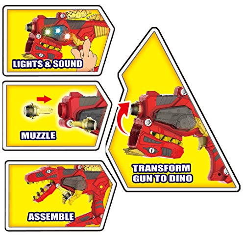 Think Gizmos Juguete Desmontable para los Niños - Construye tu Propio Kit de Juguete para niños y niñas de 3 4 5 6 7 8 + (DinoBlaster)