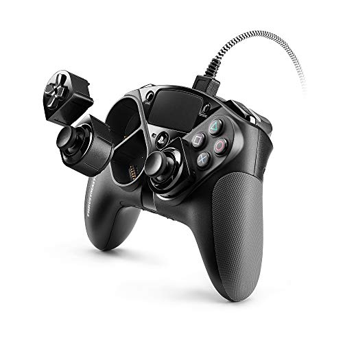 ThrustMaster - Eswap Pro Controller: Gamepad, El Versátil Mando Profesional Con Cable (Ps4 / Pc) + - Eswap Silver Color Pack, 7 Módulos Oficiales En Plata Y Negro Para El Eswap Pro Controller