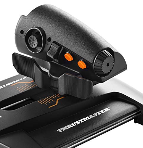 Thrustmaster - TWCS - Mando de potencia - PC - Tecnología S.M.A.R.T.(Sliding Motion Advanced Rail Tracks): 5 ejes + 14 botones + un hat switch Point of View de 8 direcciones