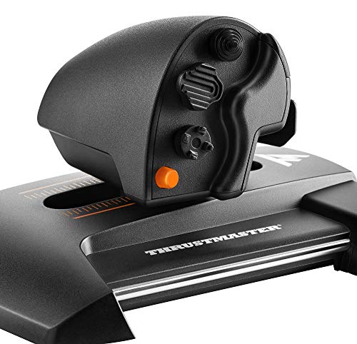 Thrustmaster - TWCS - Mando de potencia - PC - Tecnología S.M.A.R.T.(Sliding Motion Advanced Rail Tracks): 5 ejes + 14 botones + un hat switch Point of View de 8 direcciones