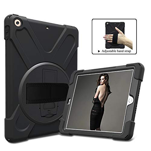 TianTa Funda para iPad Mini 1 2 3, Carcasa Antigolpes con con Soporte 360° Rotativo Asa de Mano Correa de Hombro para 7.9" Apple iPad Mini, Mini 2, Mini 3, Negro